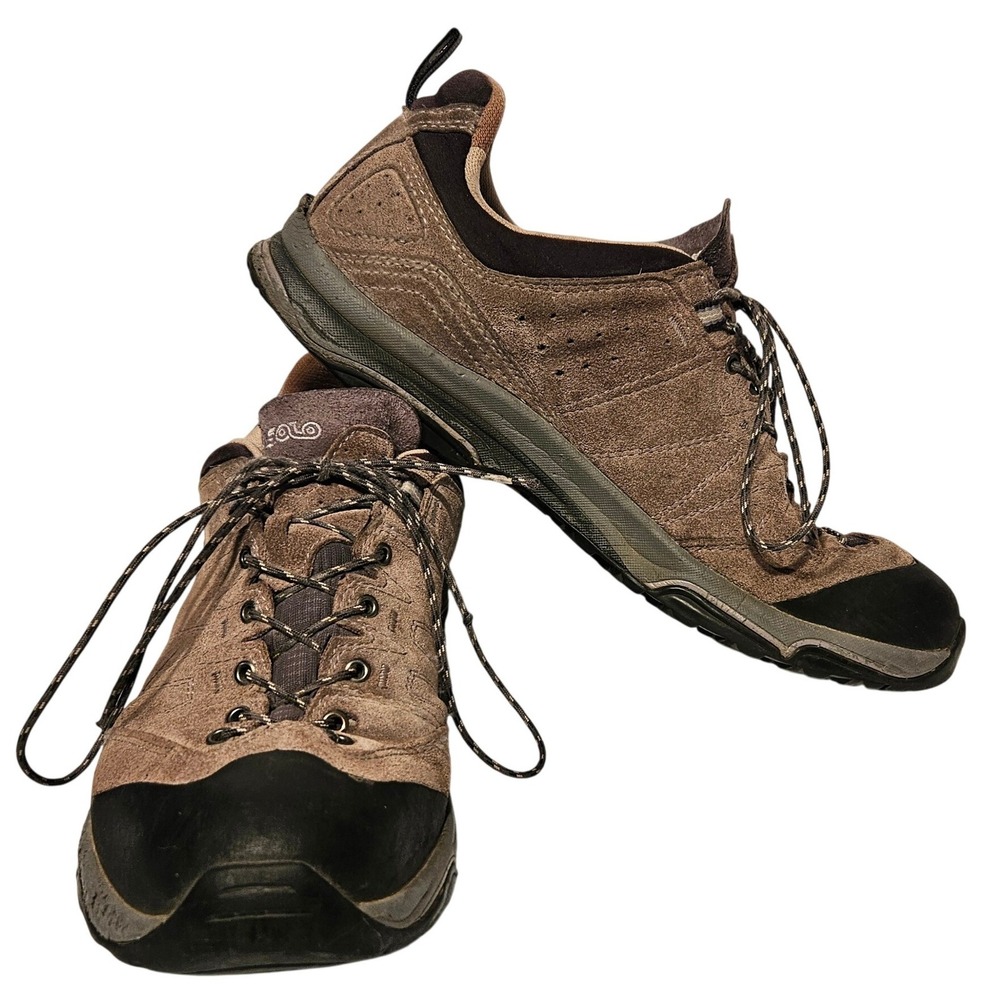 Asolo Mens Hiking Shoes Brown Suede Vibram Low Top‎ Approach Trail Sneaker 11.5